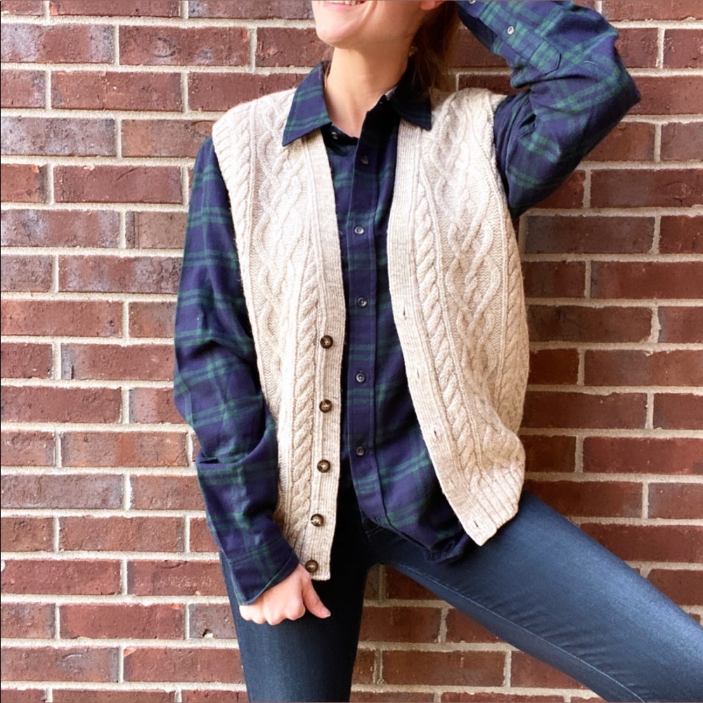 L.L.Bean grandpa sweater vest S men’s/M women’s - Picture 1 of 5